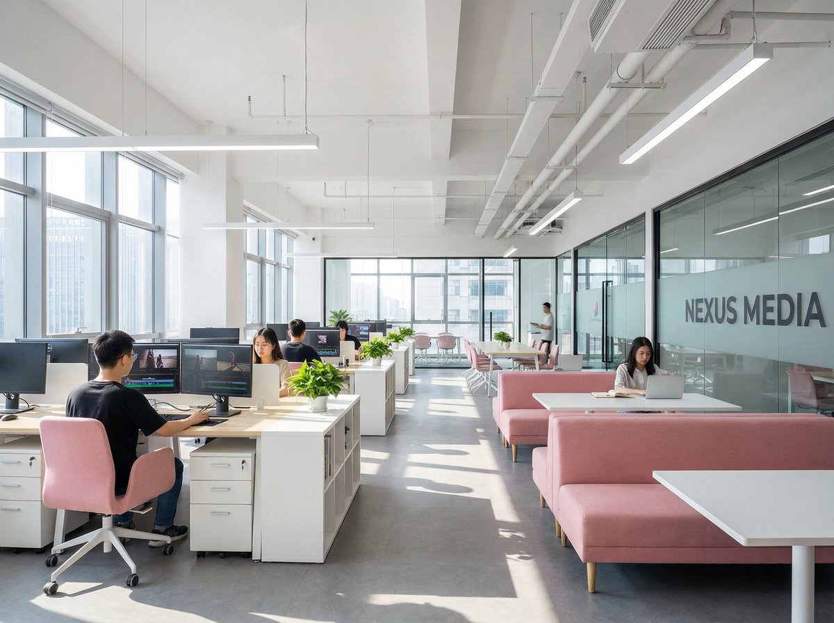 黄色仓库传媒公司办公环境