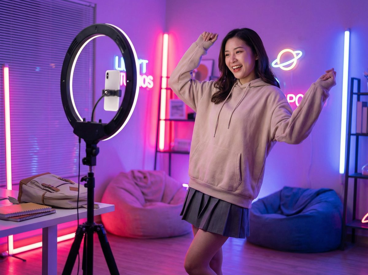 黄色仓库TikTok风格舞蹈