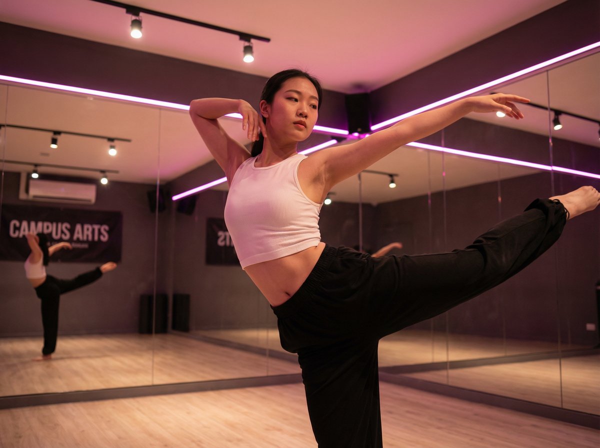 黄色仓库舞蹈拍摄